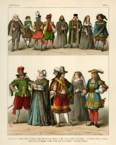 German Costume 1600 by Albert Kretschmer